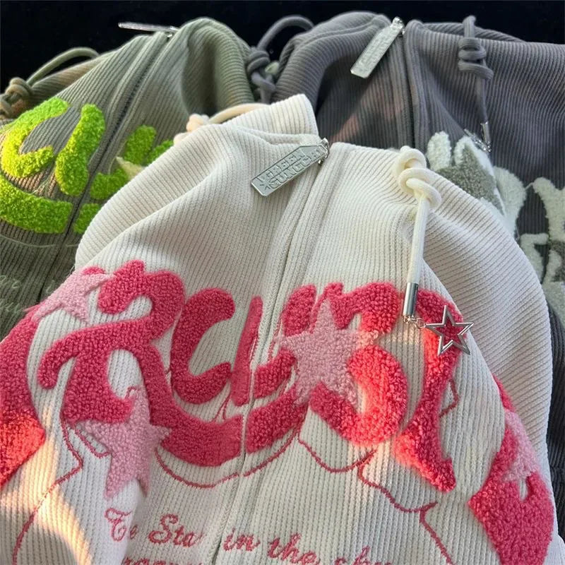 Sweat à Capuche Zippé | Streetwear | Velours Côtelé
